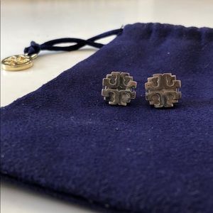 Tory Burch Logo Stud Earrings